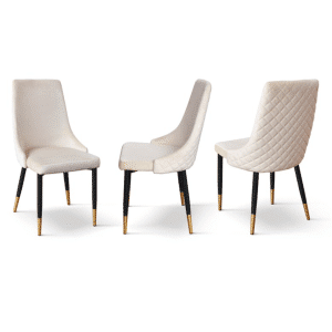 SET 4 Scaune Oro, structura metalica, catifea
