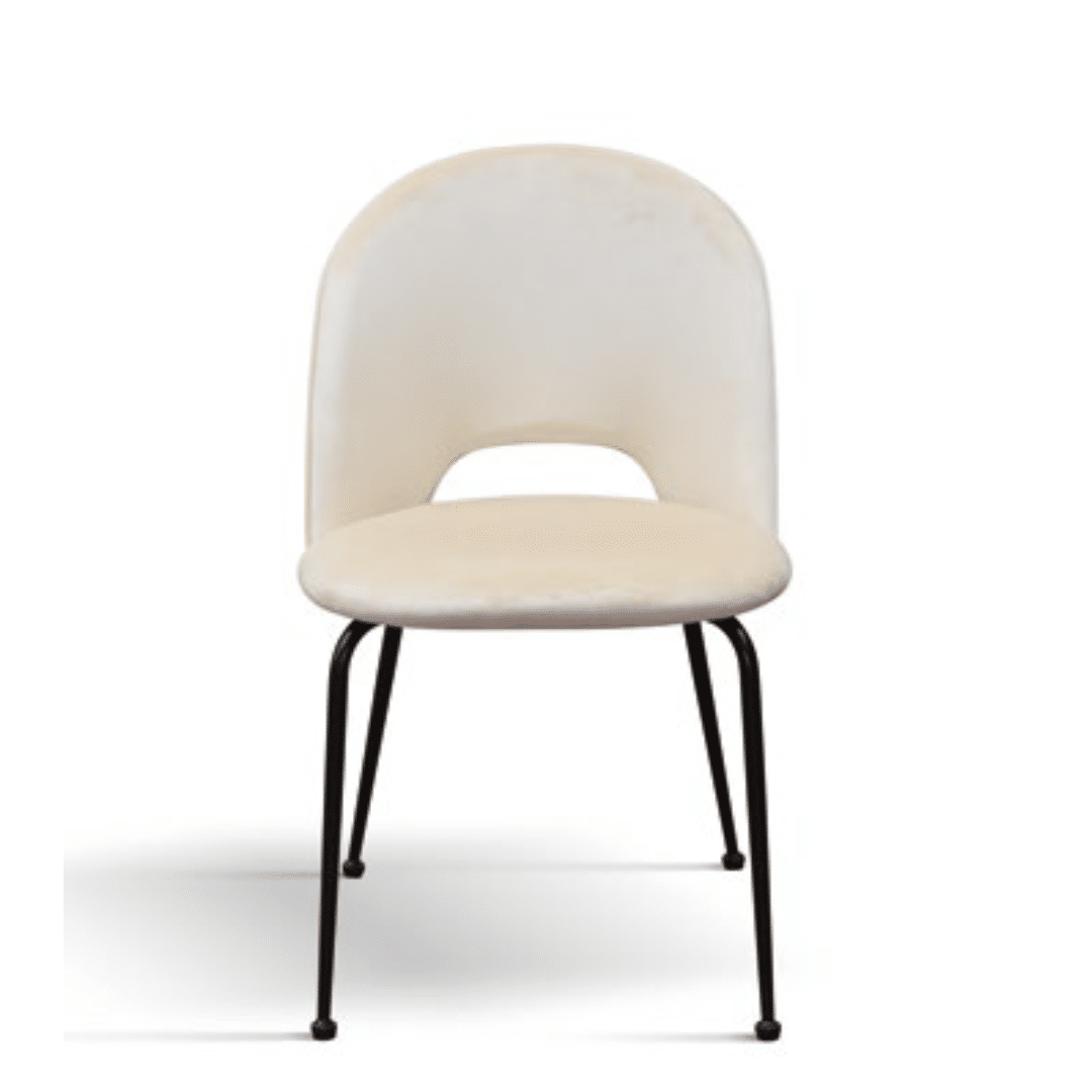 Scaun Farco ,structura metalica ,catifea - BEJ