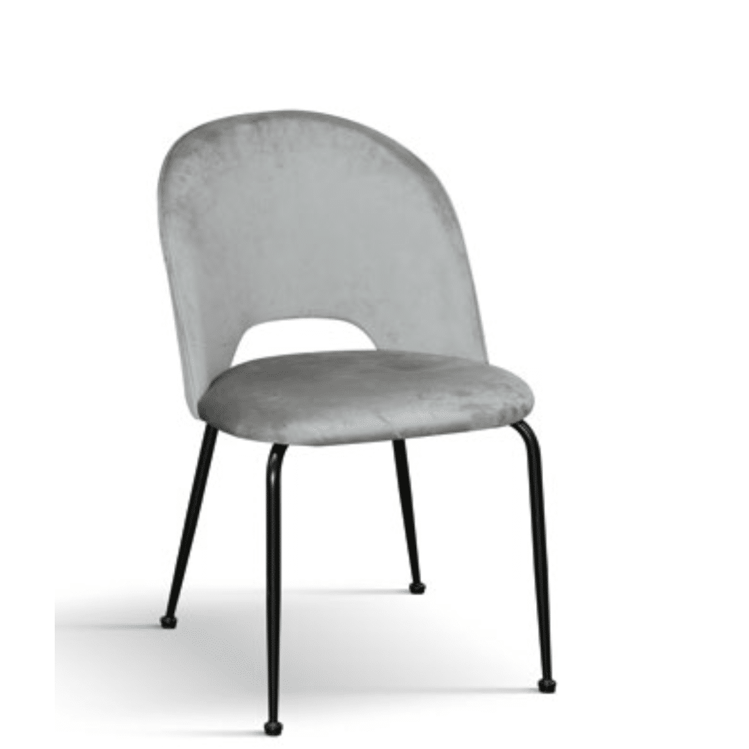 Scaun Farco ,structura metalica ,catifea - GRI INCHIS