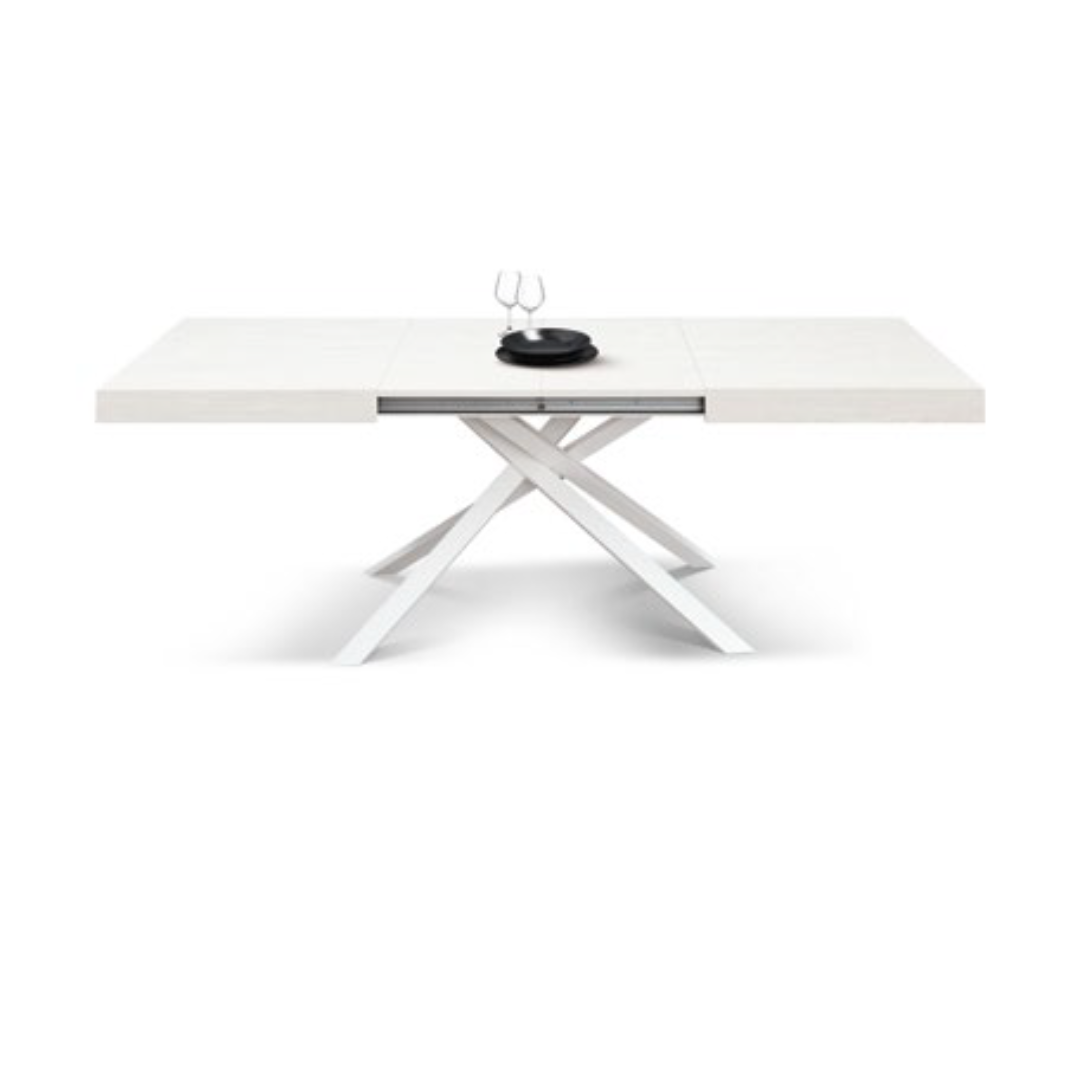 Masă Tifany BLAT ALB FRASIN - 95 cm / 90 cm / 77 - ALB