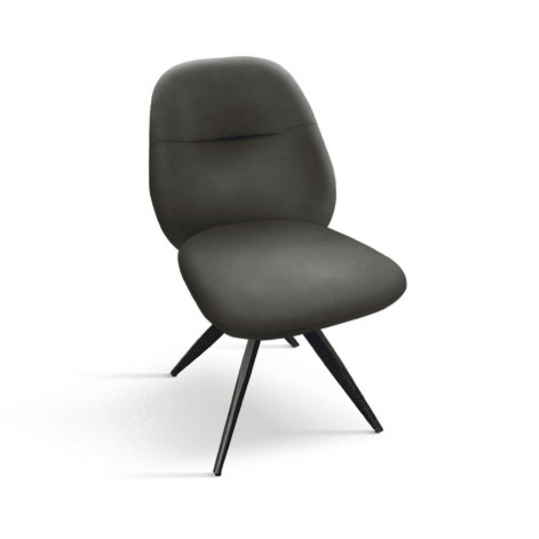 SCAUN ROTATIV SIMPLY -IMITATIE PIELE - GRI