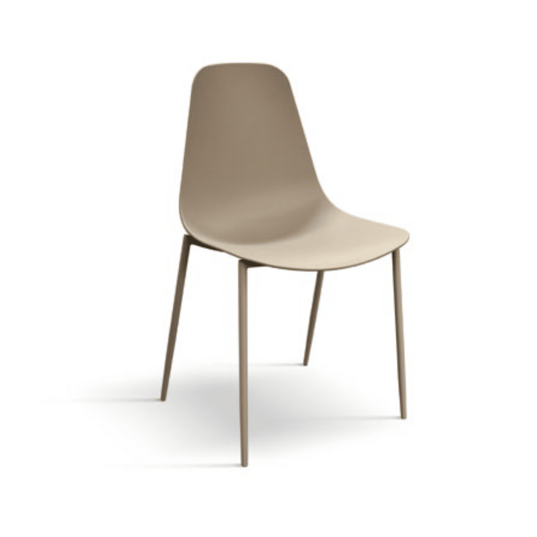 Set 4 scaune SHAPE -POLIPROPILENA- HORECA - BEJ TAUPE