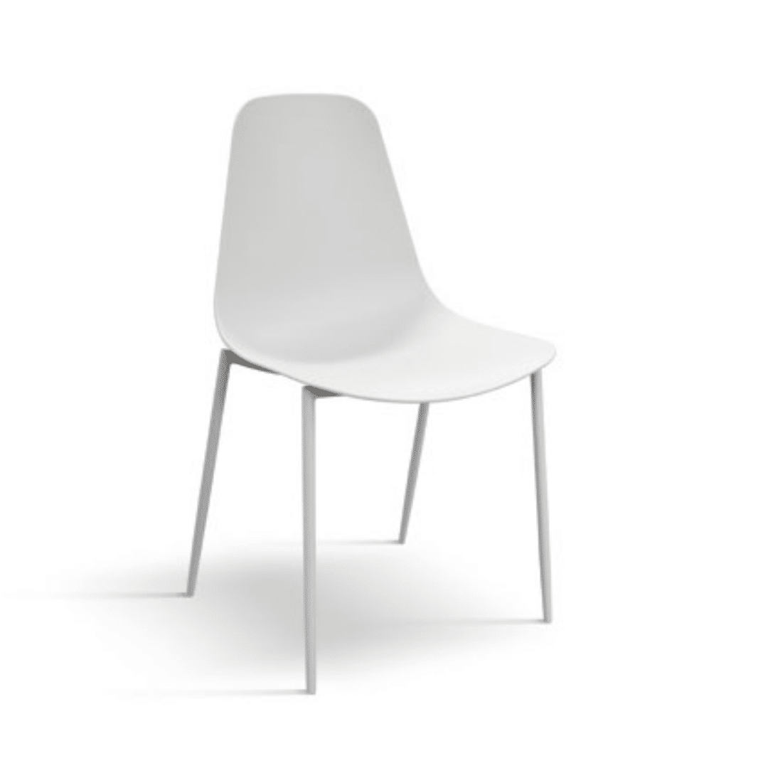 Set 4 scaune SHAPE -POLIPROPILENA- HORECA - ALB