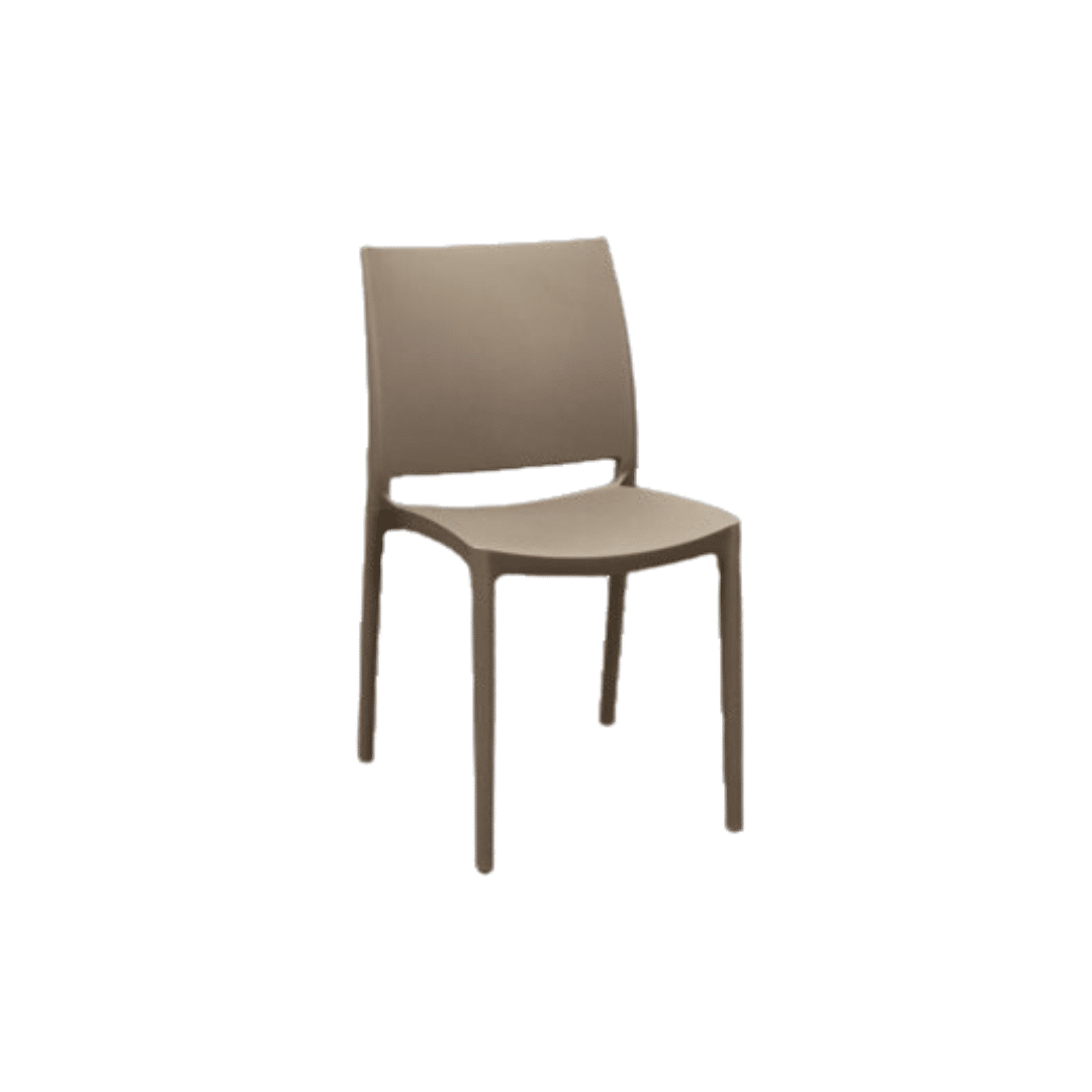Set 4 scaune POLI -HORECA-POLIPROPILENA - BEJ TAUPE