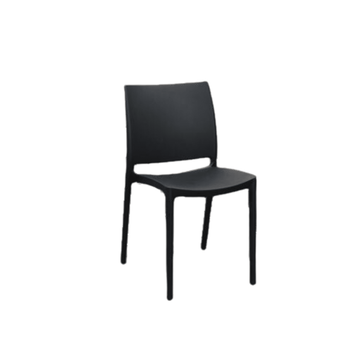 Set 4 scaune POLI -HORECA-POLIPROPILENA - NEGRU