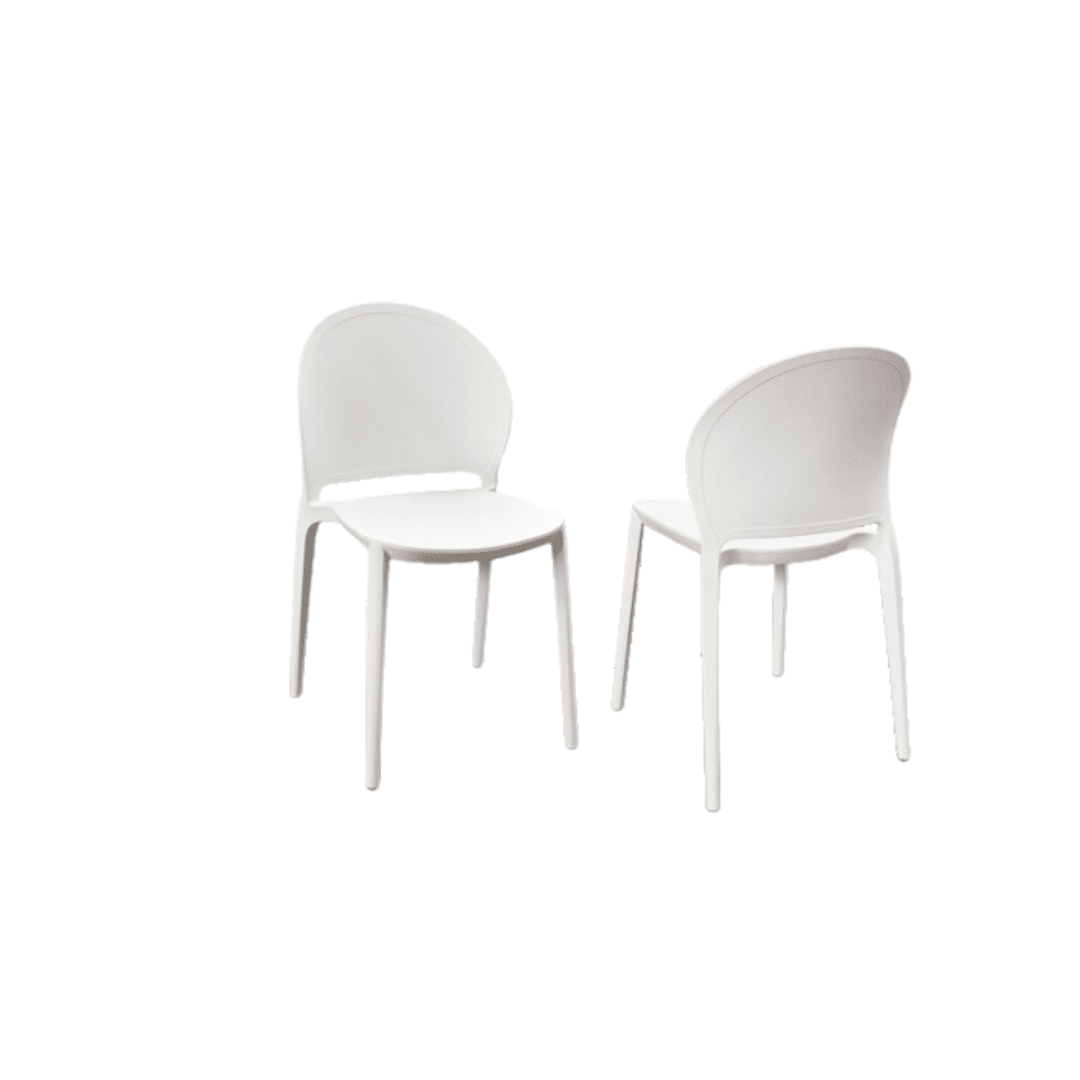 Set 4 scaune TONDO -POLIPROPILENA-HORECA - ALB - 4 BUCATI