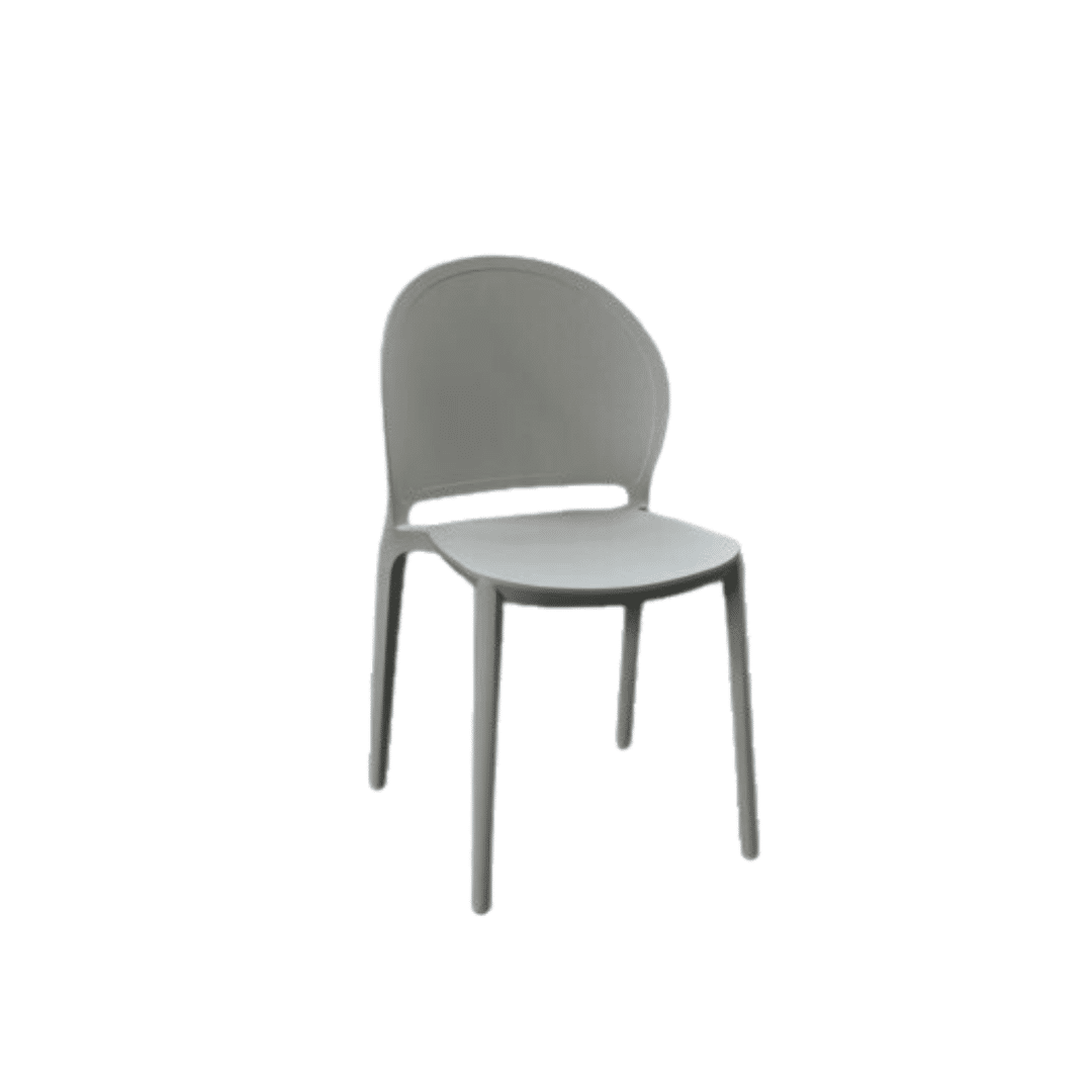 Set 4 scaune TONDO -POLIPROPILENA-HORECA - GRI - 4 BUCATI