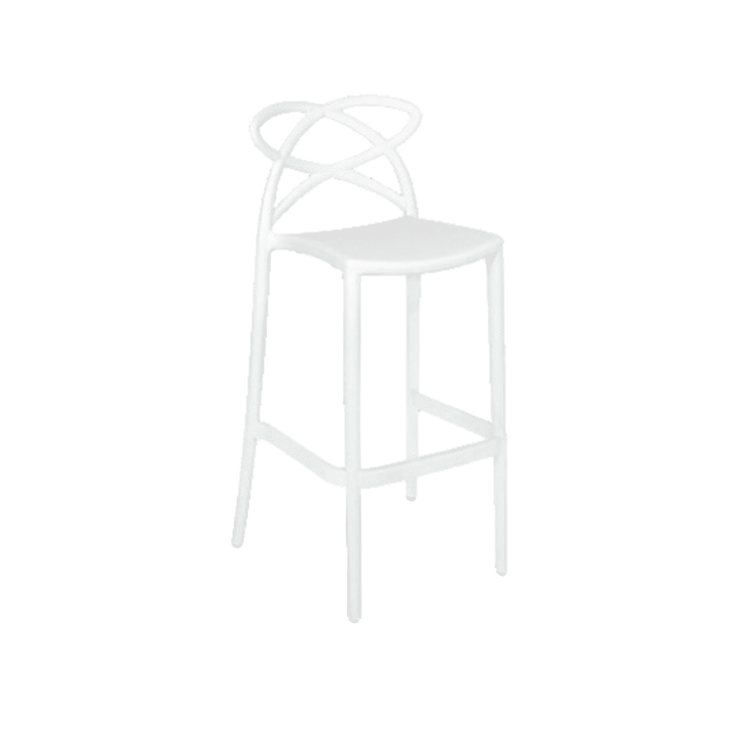 SET 4 SCAUNE BAR INFINITY -POLIPROPILENA-HORECA - ALB