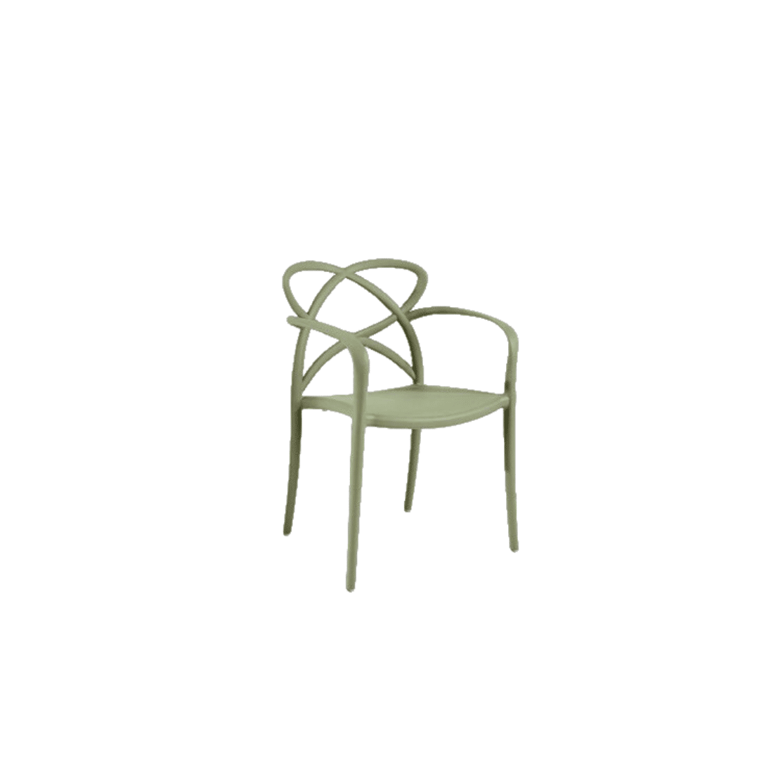 SET 4 SCAUNE CU BRATE INFINITY -POLIPROPILENA-HORECA - AVOCADO