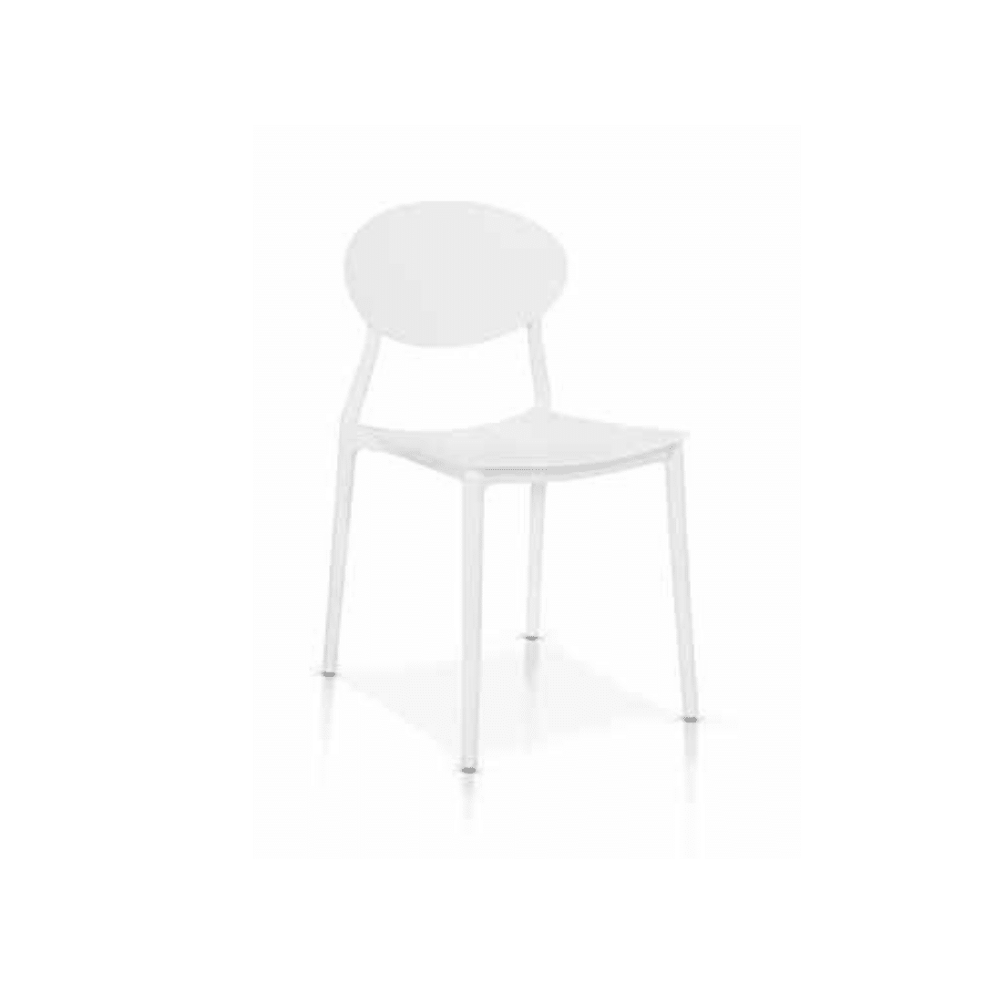 Set 4 scaune BOB -HORECA-POLIPROPILENA - ALB