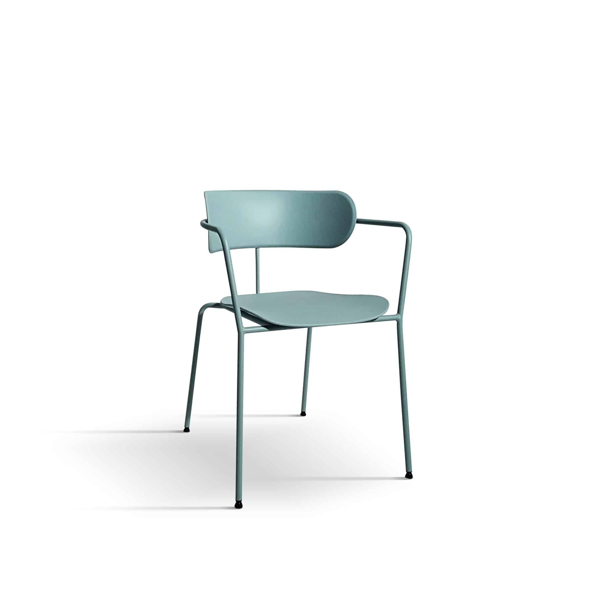 Set 4 scaune metalice MARSIGLIA -HORECA- h 76 cm - ALBASTRU DESCHIS