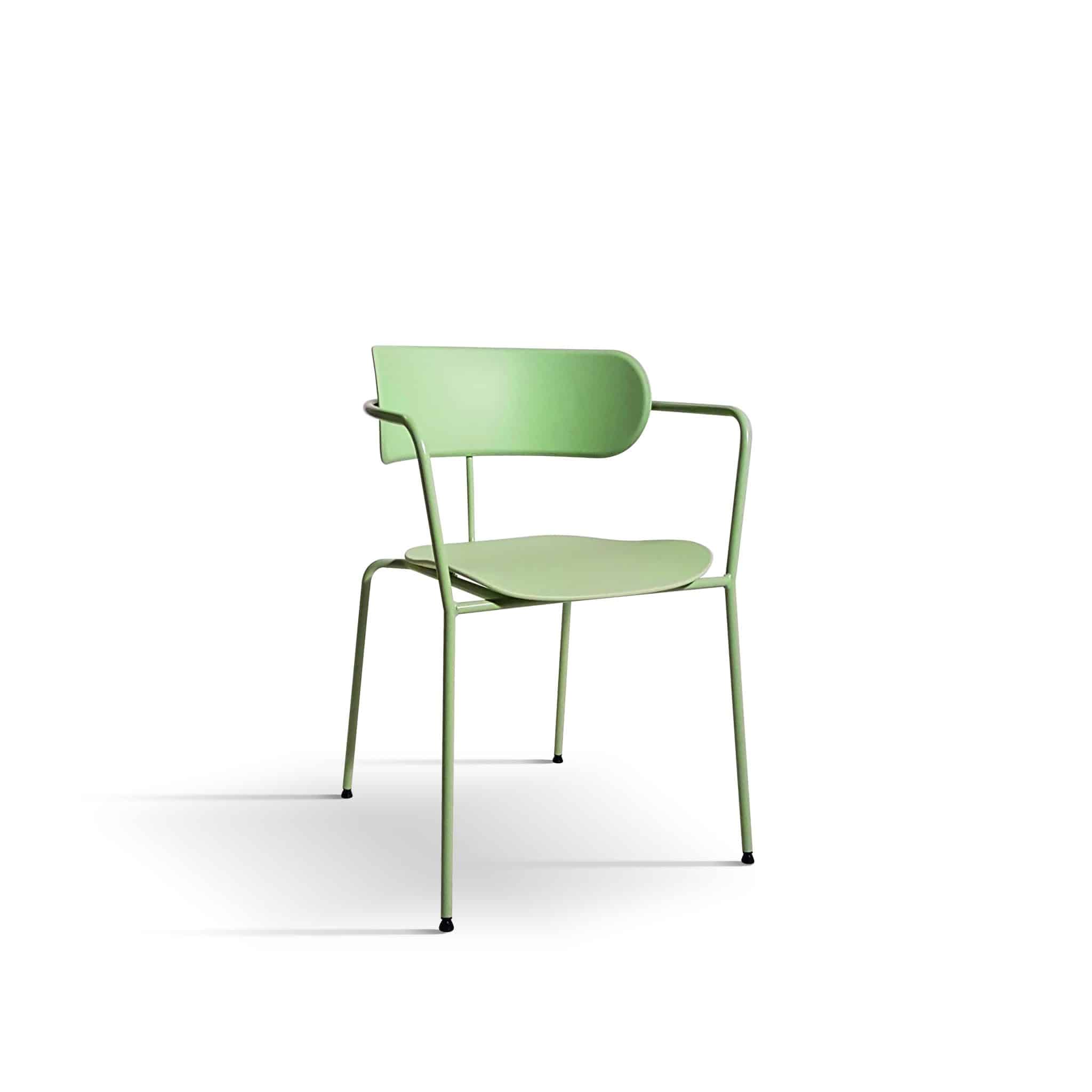 Set 4 scaune metalice MARSIGLIA -HORECA- h 76 cm - VERDE FISTIC