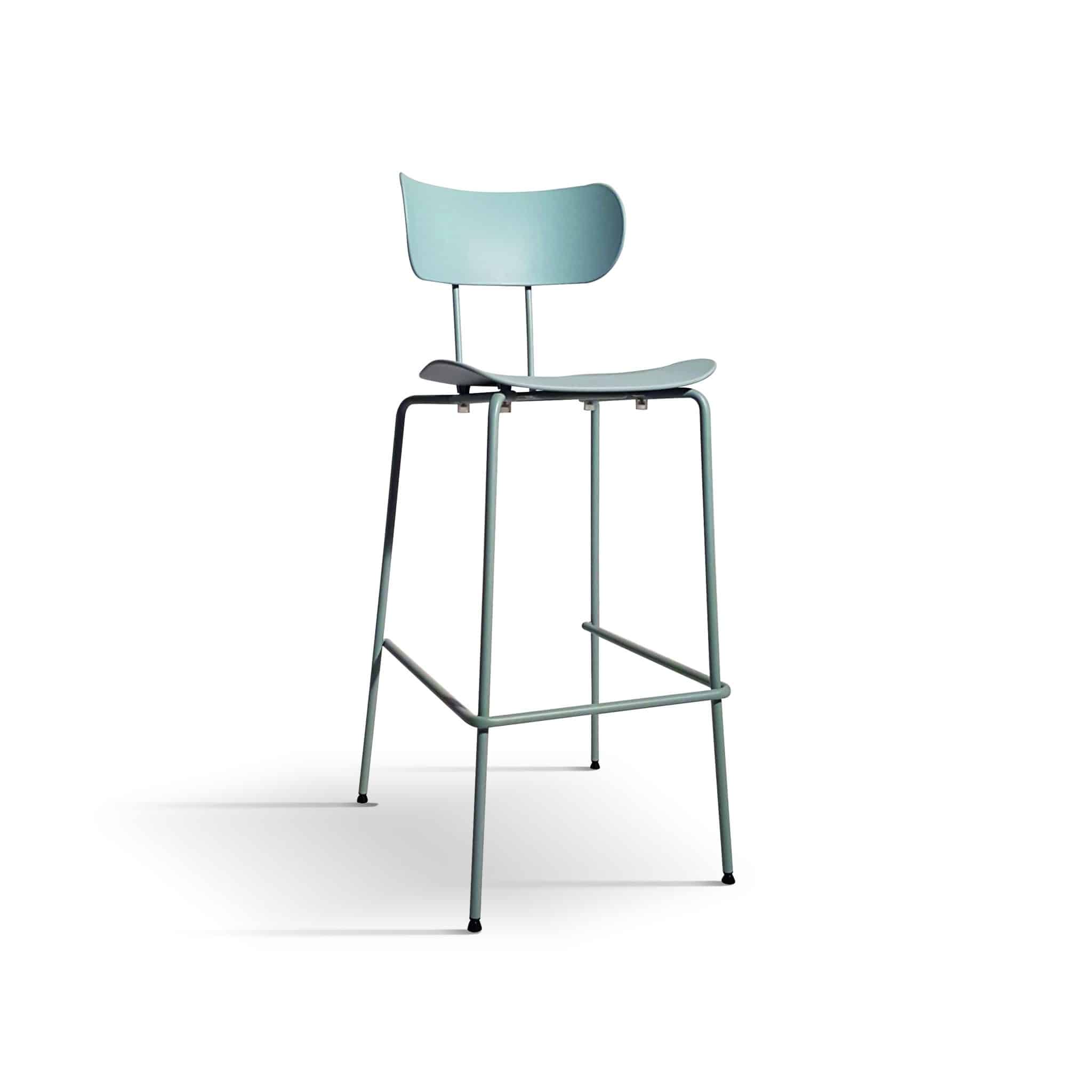 Set 4 scaune metalice BAR MARSIGLIA -HORECA- h 108 cm - ALBASTRU DESCHIS