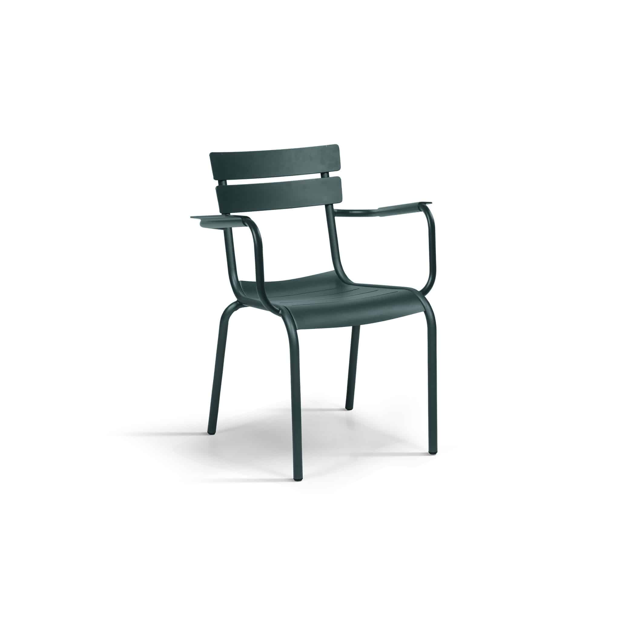 Set 4 scaune TIP FOTOLIU aluminiu -HORECA- h 81 cm - GRI ANTRACIT