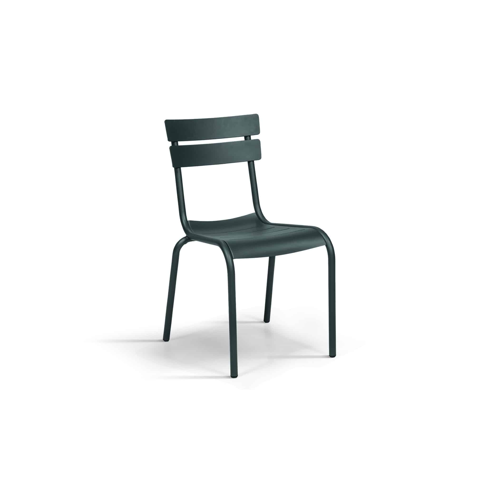 Set 4 scaune ALUMINIU -HORECA- h 83 cm - GRI ANTRACIT
