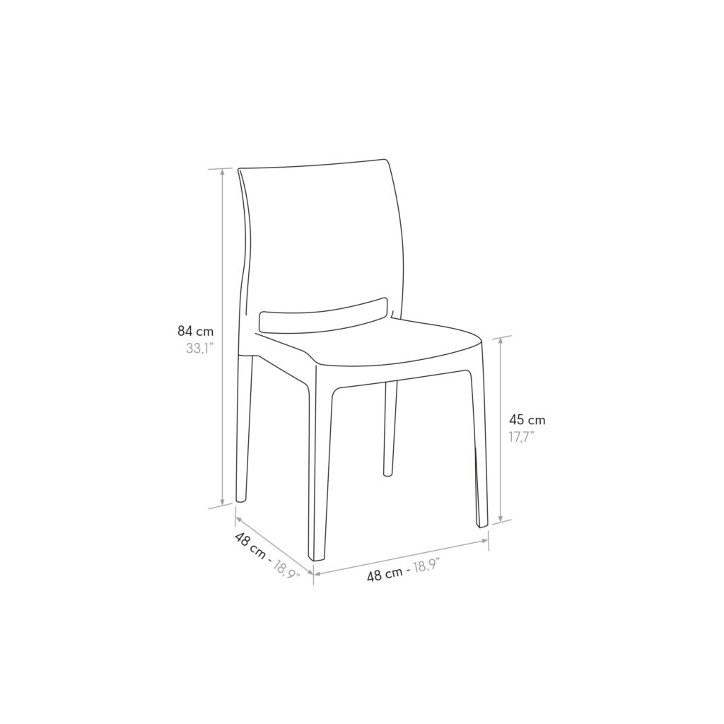 scaun pastello polipropilena horeca