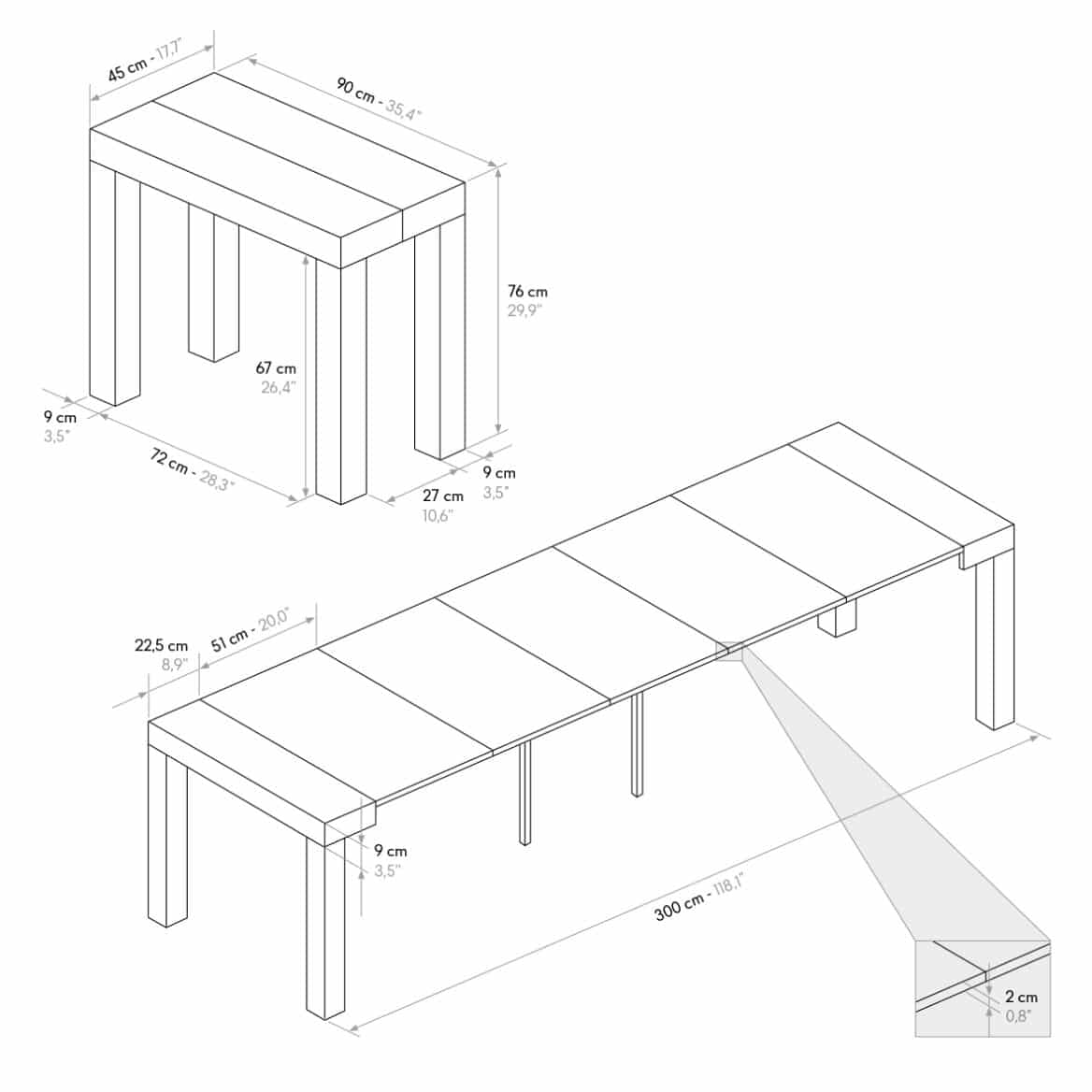 consola extensibila tip masa adelle