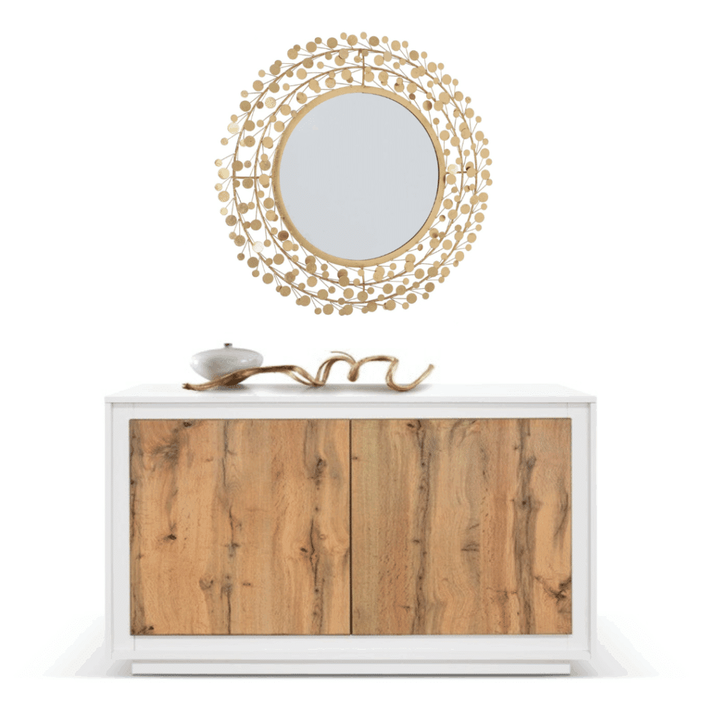 oglinda leaf metalica ⌀ 78 cm