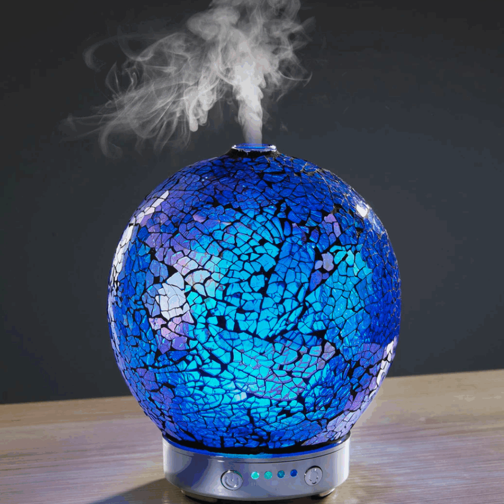 lampa de masa mozaic blu h 16 cm