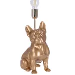 lampa ceramica bulldog auriu h 35 cm