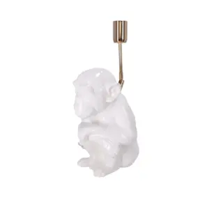 lampa ceramica maimuta alba h 35 cm