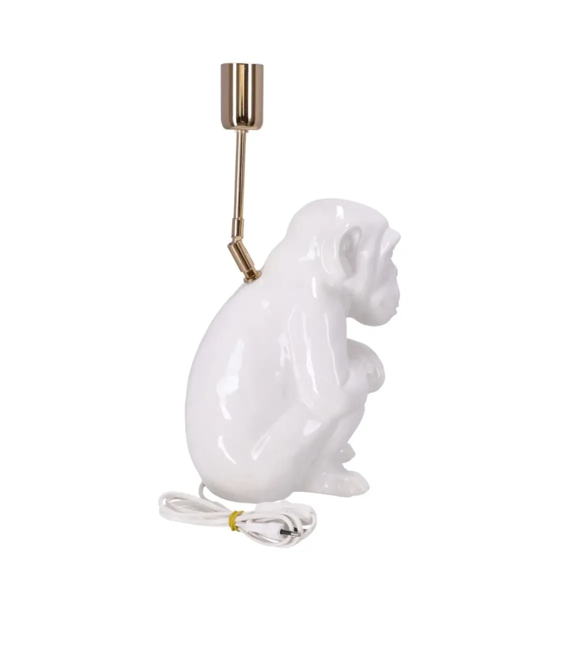 lampa ceramica maimuta alba h 35 cm