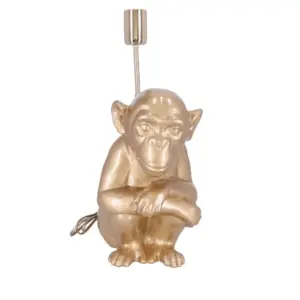lampa ceramica maimuta auriu h 35 cm