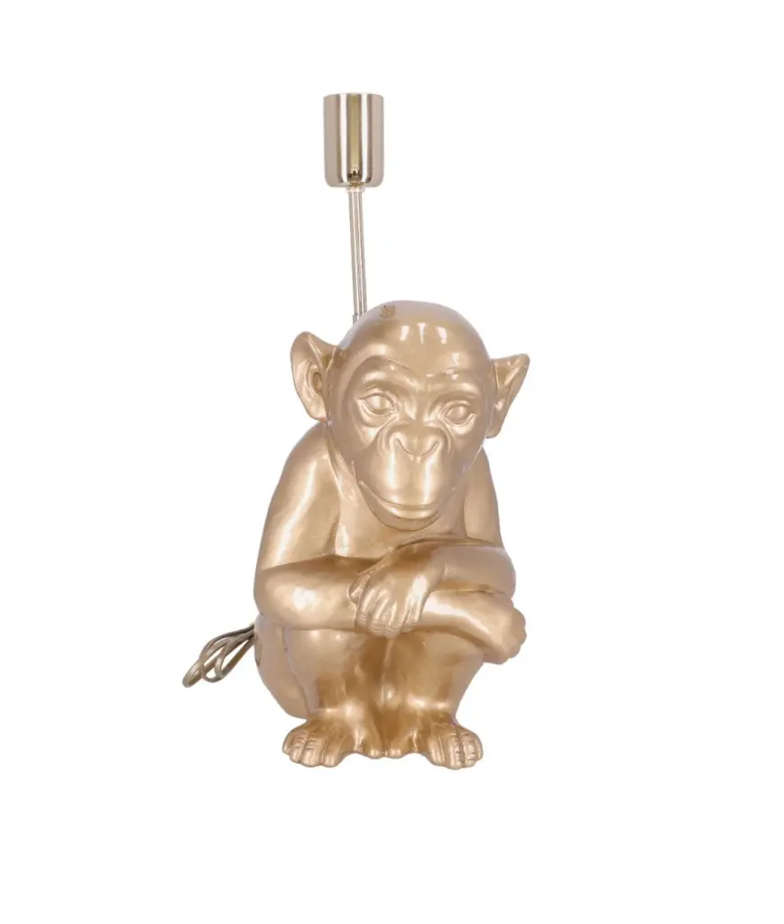 lampa ceramica maimuta auriu h 35 cm