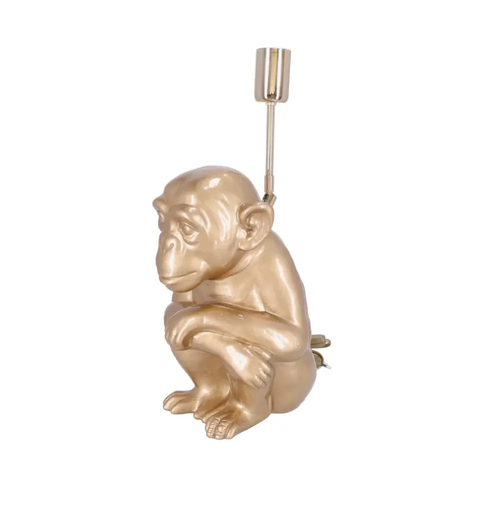lampa ceramica maimuta auriu h 35 cm