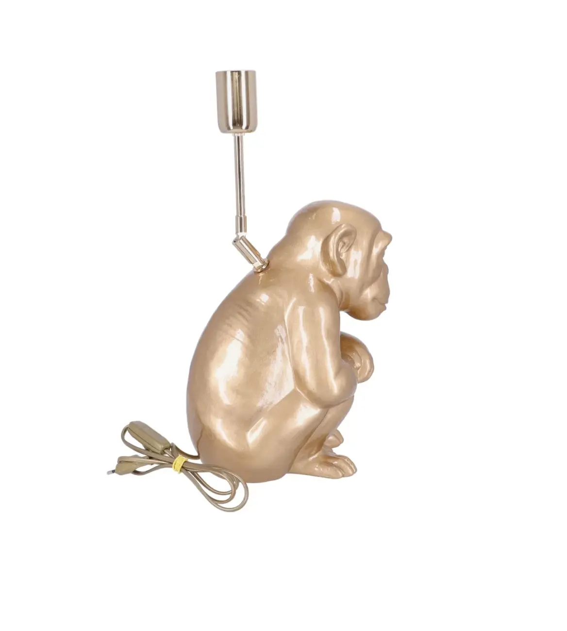 lampa ceramica maimuta auriu h 35 cm