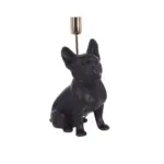 lampa ceramica bulldog negru mat h 35 cm