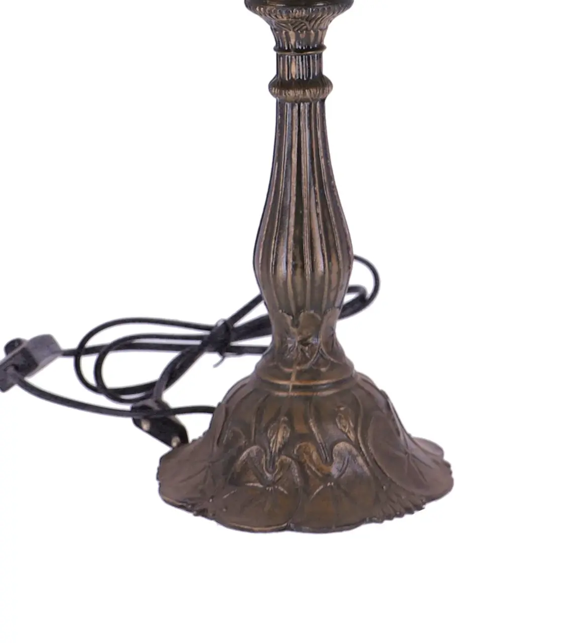 lampa de masa tiffany cream h 45 cm, abajur 30 cm