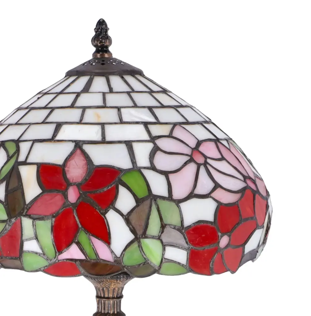 lampa de masa tiffany flower h 45 cm, abajur 30 cm