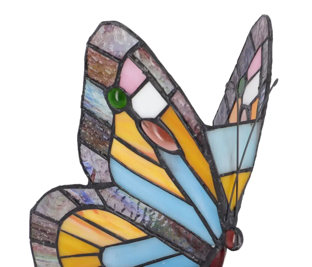 lampa de masa tiffany butterfly h 23 cm