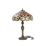 lampa de masa tiffany green h 62 cm, abajur 40 cm