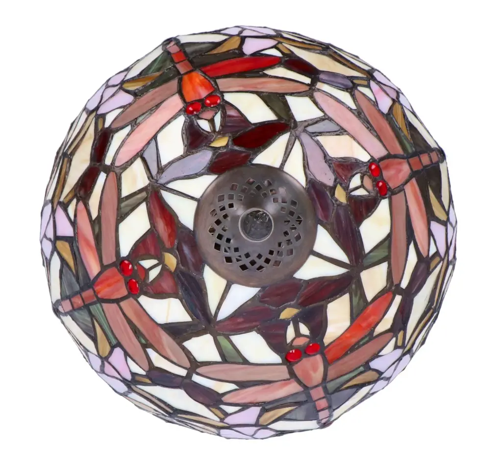 lampa de masa tiffany libelula h 45 cm ,abajur 30 cm