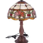 lampa de masa tiffany lotus h 45 cm, abajur 30 cm