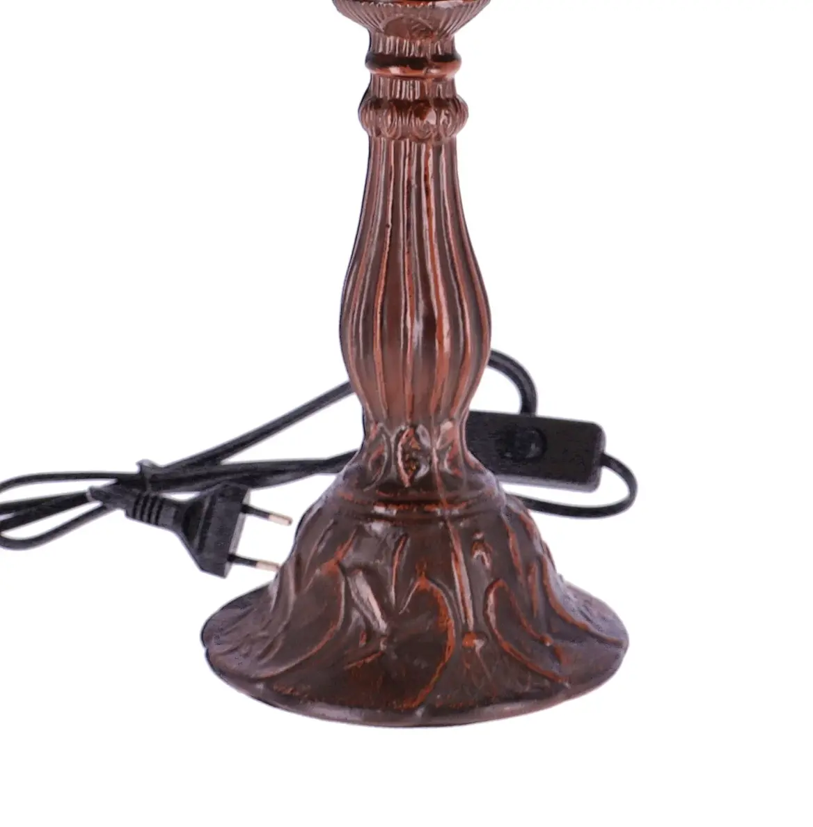 lampa de masa tiffany lotus h 45 cm, abajur 30 cm