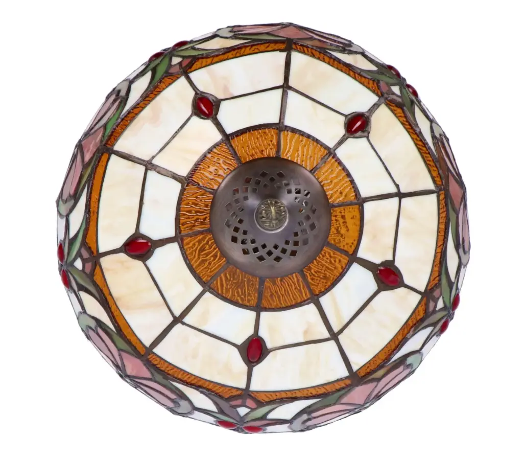 lampa de masa tiffany lotus h 45 cm, abajur 30 cm