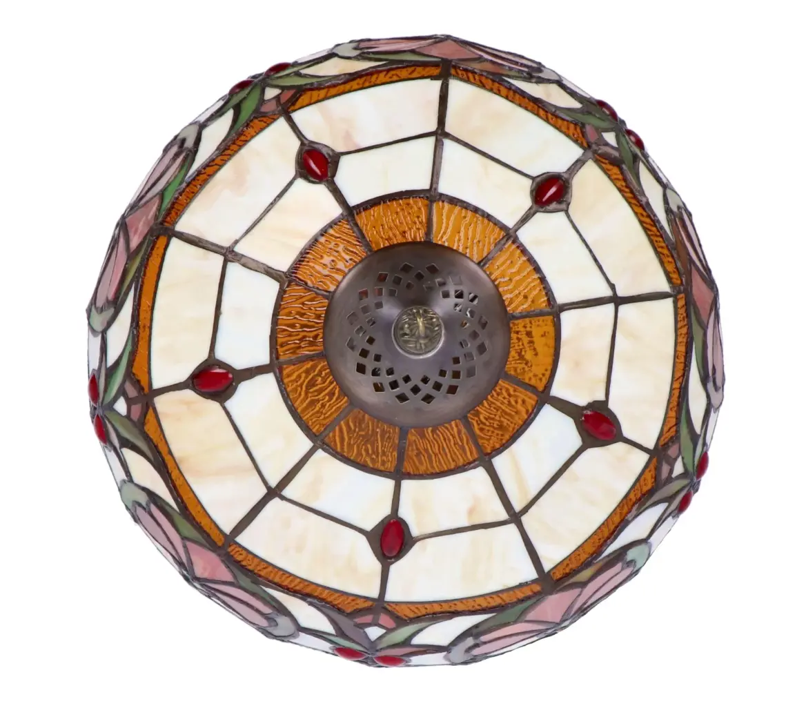 lampa de masa tiffany lotus h 45 cm, abajur 30 cm