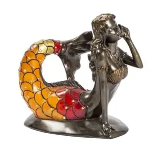 lampa de masa tiffany mermaid h 19 cm