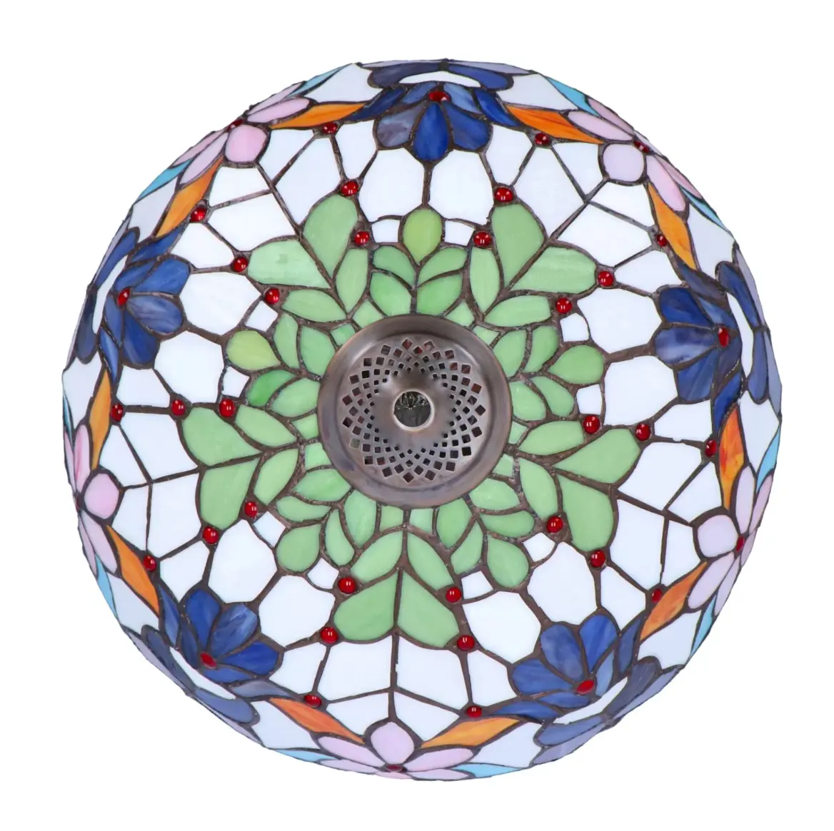 lampa de masa tiffany blueflower h 62 cm, abajur 40 cm