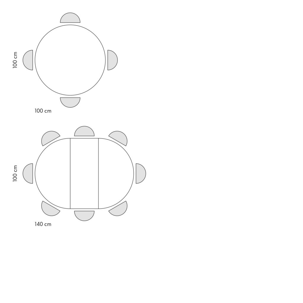 masa rotunda extensibila nada Ø 100 cm