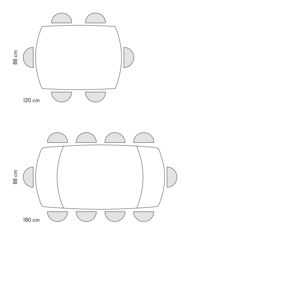 masa ceramica extensibila rotativa white120 x 88 x h 76 cm