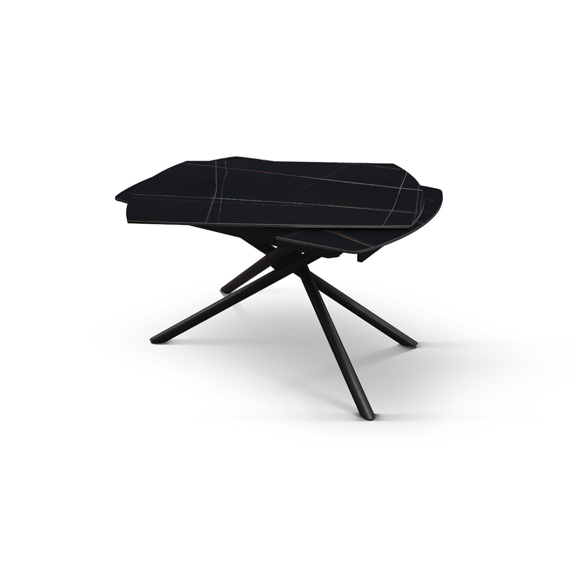 masa ceramica extensibila rotativa noir 120 x 88 x h 76 cm