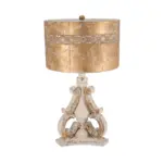 lampa shabby chic oro rasina si metal h 67 cm