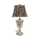 lampa shabby chic bell rasina si metal h 75 cm