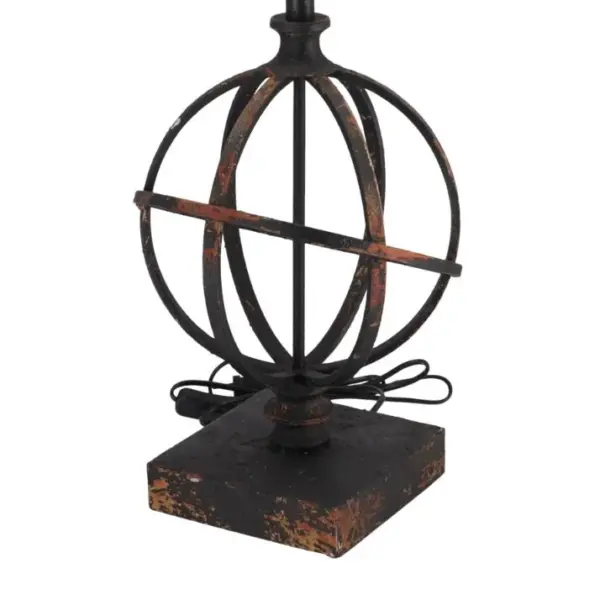 lampa de masa sfera stil industrial metal si rasina h 67 cm