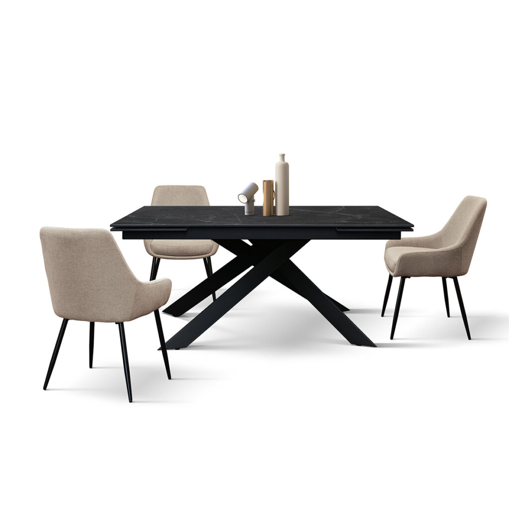 masa ceramica extensibila calacatta 160 cm/ 90 cm/ h76 cm