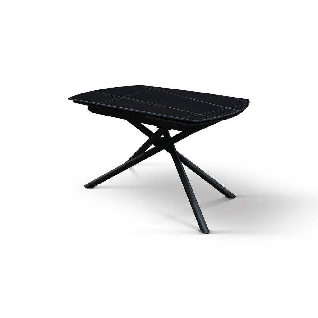 masa ceramica extensibila rotativa noir 120 x 88 x h 76 cm